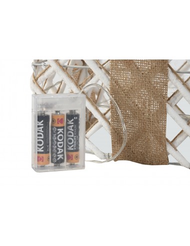 Caja regalo Navidad fibra y blanca...