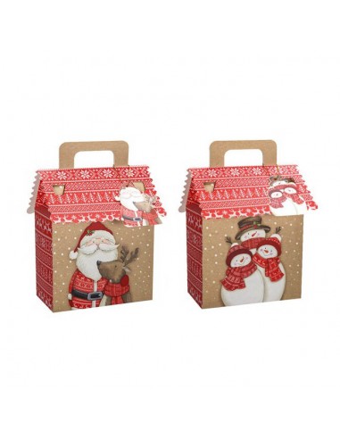 Caja de regalo casita Navidad 35cm Caja de regalo casita Navidad 35cm