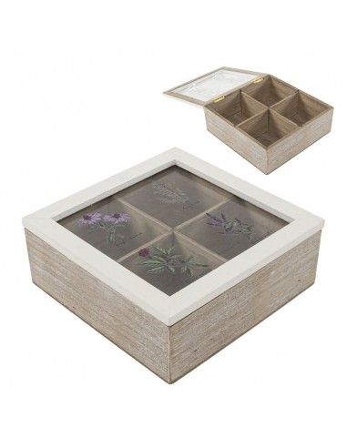 Caja infusiones 4 compartimentos Botanic Caja infusiones 4 compartimentos Botanic
