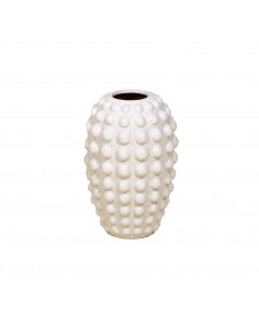 Jarrón blanco cerámica 25cm...