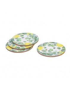 Set 4 posavasos corcho limones