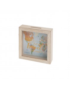 Hucha madera mapa mundi 2