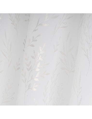 Cortina visillo floral plateada...