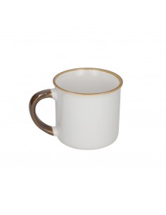Taza blanca y marrón 240ml...