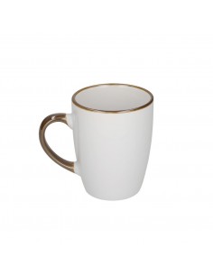 Taza blanca y marrón 330ml...