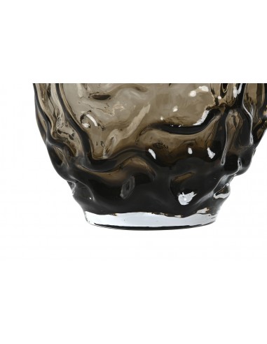 Jarrón de cristal marrón 30cm Galena