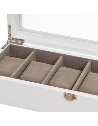 Joyero relojero 6 compartimentos blanco