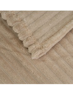 Manta franela beige 130x160cm 2