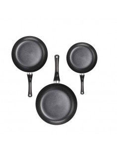 Set 3 sartenes aluminio negro