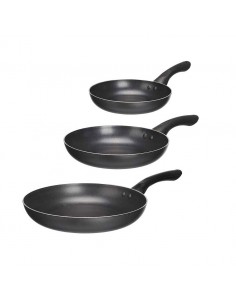 Set 3 sartenes aluminio negro 2