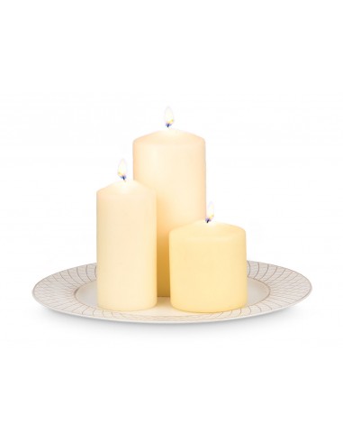 Bajo plato redondo blanco Melina