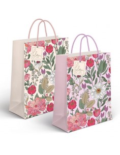 Bolsa papel flores 45cm Hasna
