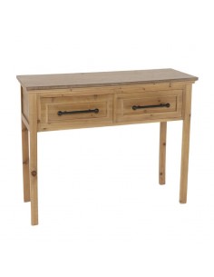 Consola de madera natural 2... 2