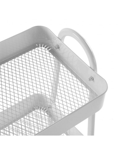 Carro multiusos metalico 3 baldas blanco