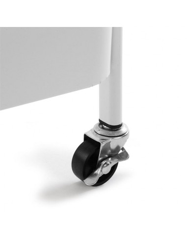 Carro multiusos metalico 3 baldas blanco