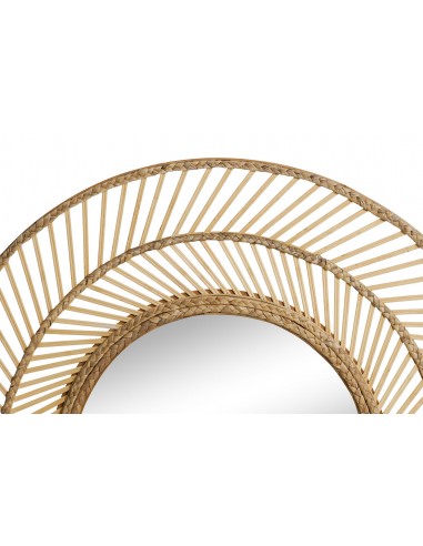 Espejo bambú natural 80cm Taru Espejo bambú natural 80cm Taru