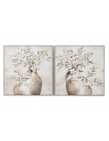 Cuadro lienzo jarrones 80x80cm Cuadro lienzo jarrones 80x80cm