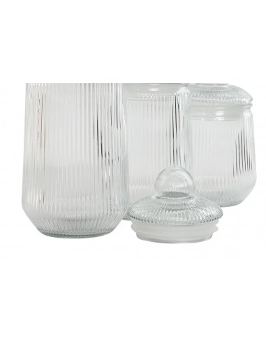 Tarro cristal rayado Kinary