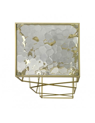 Set 2 mesas metal dorado y cristal... Set 2 mesas metal dorado y cristal...