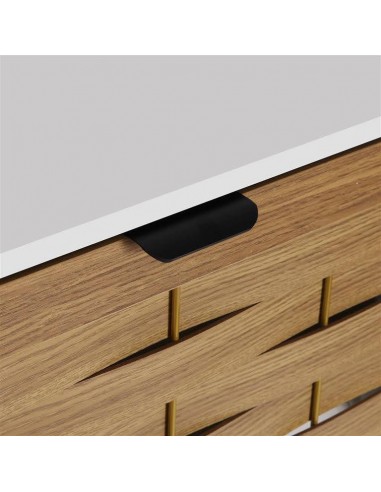 Zapatero 2 cajones blanco y marrón Malmo Zapatero 2 cajones blanco y marrón Malmo