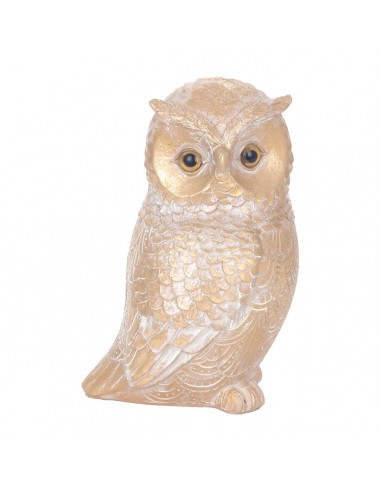 Figura decorativa búho dorado 18cm Tyto