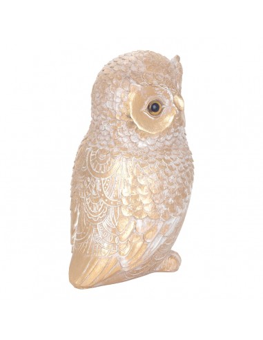 Figura decorativa búho dorado 18cm Tyto