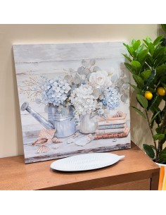 Cuadro lienzo hortensias 60x60