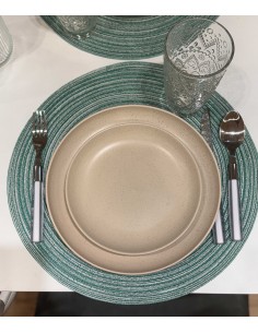 Plato hondo cerámica crema...