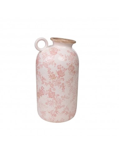 Jarrón porcelana floral con asa Juliet