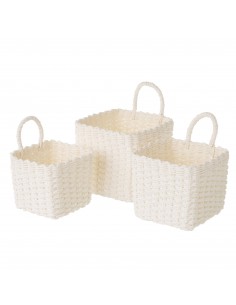 Cesta fibra de papel blanco...