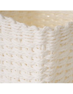 Cesta fibra de papel blanco... 2
