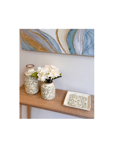 Jarrón de cerámica floral 17cm Bolonia Jarrón de cerámica floral 17cm Bolonia