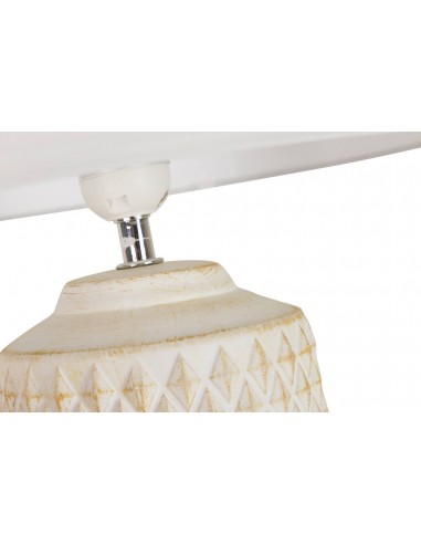 Lámpara de mesa cerámica beige Lisbet