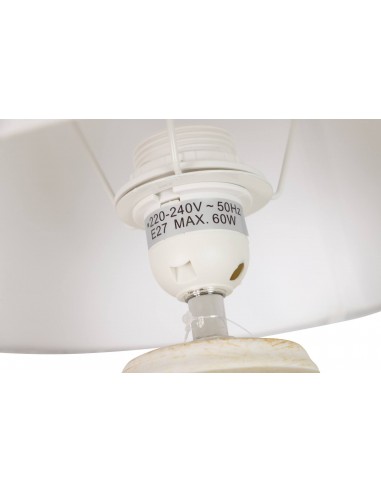 Lámpara de mesa cerámica beige Lisbet