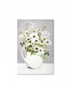 Cuadro lienzo jarrón floral... 2