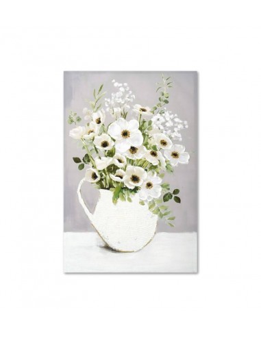 Cuadro lienzo jarrón floral 60x90cm...