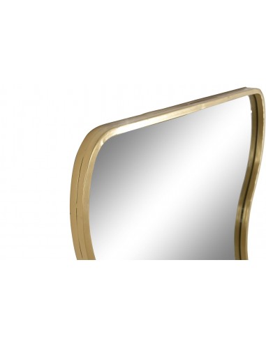 Espejo vestidor ondulado metal dorado...
