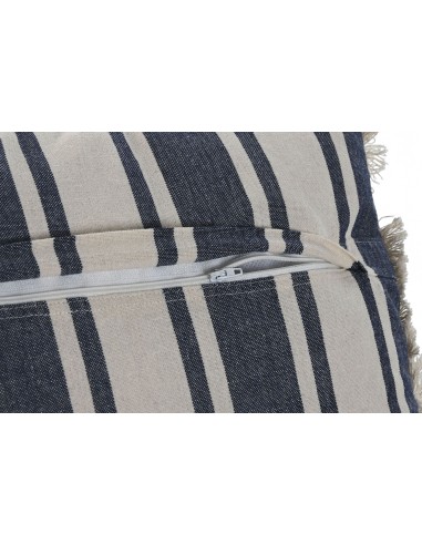 Cojín algodón y poliester rayas con... Cojín algodón y poliester rayas con...
