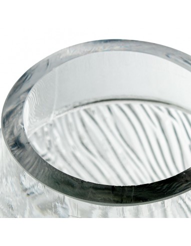 Jarrón cristal estriado 20cm Aldo