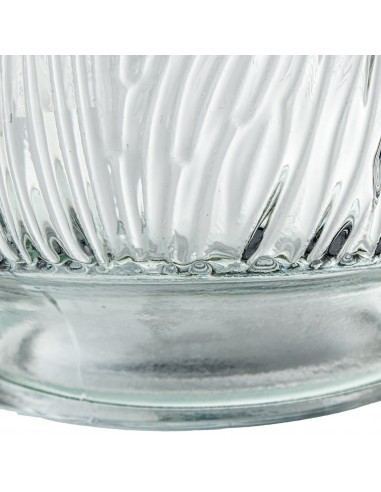 Jarrón cristal estriado 20cm Aldo