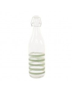 Botella agua cristal rayas...