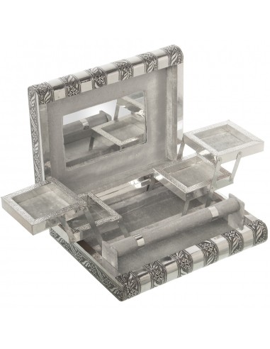 Joyero metal plateado elefantes con...