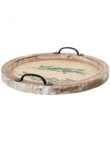 Bandeja decorativa madera natural Oliva