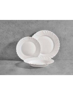 Vajilla blanca relieve 18...