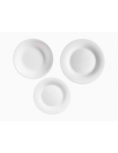 Vajilla blanca lisa 18 piezas Rin Vajilla blanca lisa 18 piezas Rin