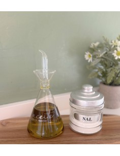 Salero cristal con tapa