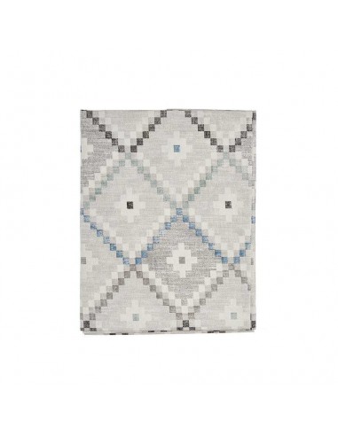 Mantel de loneta antimanchas rombos azul
