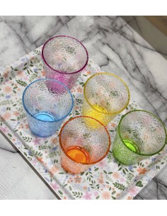 Vaso cristal rugoso base...