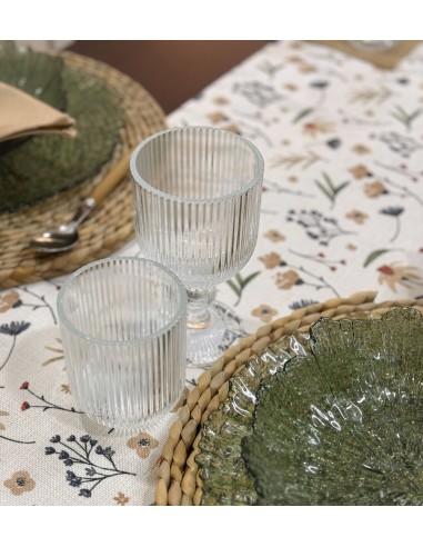 Copa vino rayas transparente 260ml Shiro