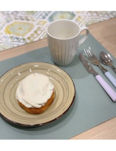 Taza cerámica marfil rayada...
